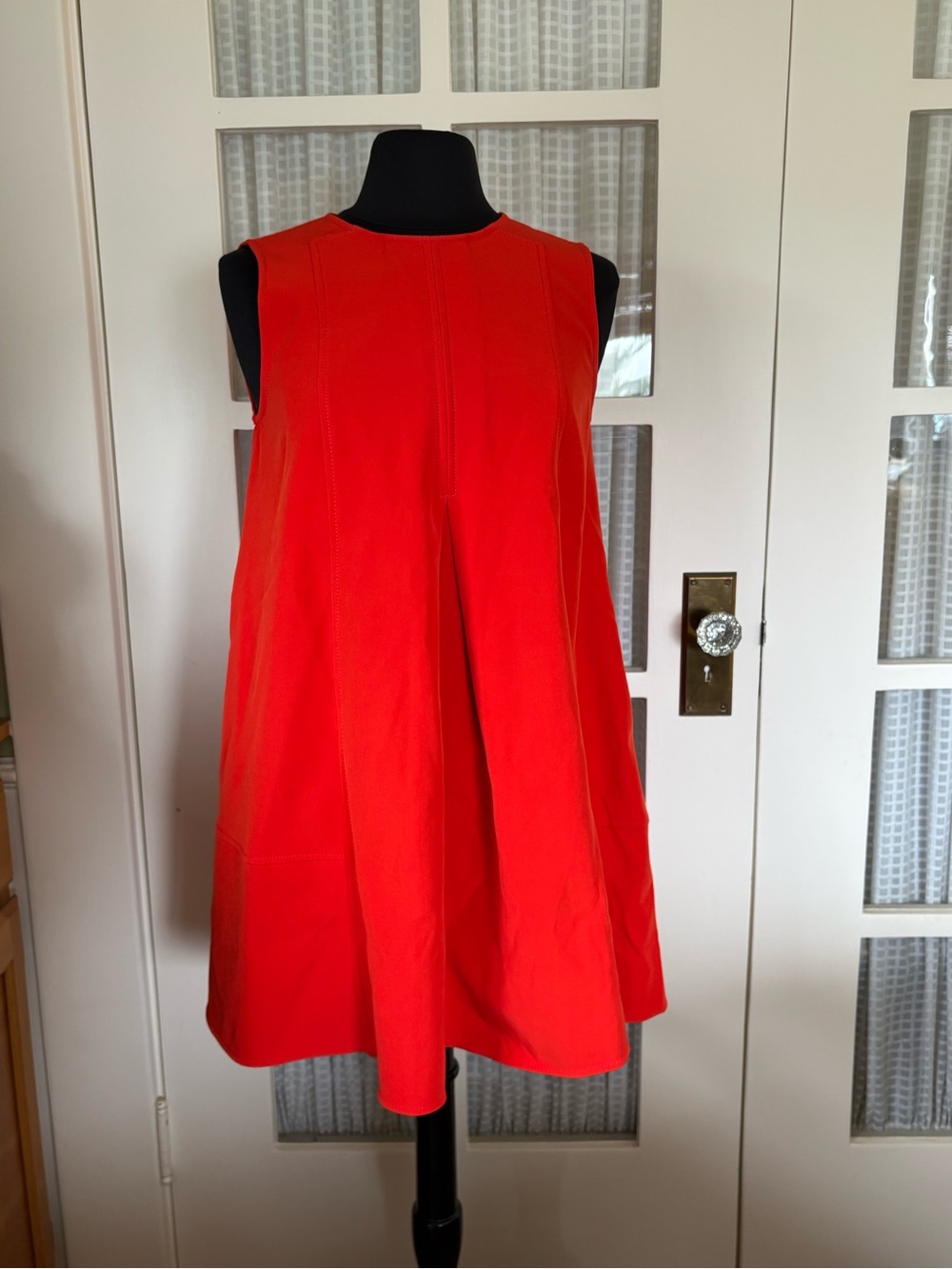 Anthropologie Bright Red Sleeveless Mini Dress